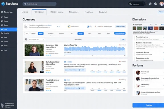 Digital learning platform interface
